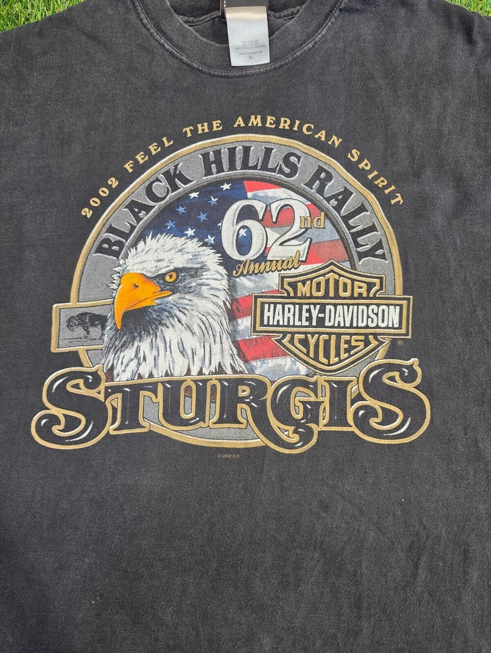 Vintage 2002 Harley-Davidson Black Hills Rally Sturgis TShrt